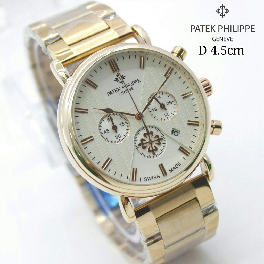 Grosiran Jam Tangan Wanita 35300YL Analog Tali Rantai Tanggal dan Chrono Aktif Free Baterai (COD)