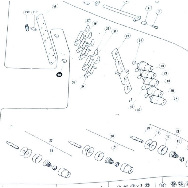 1 Set Tension Benang Mesin Jahit Kam/Kamkut/Overdeck W500 / 254023E9U Thread Tension Control Asm for W500 Sewing Machine