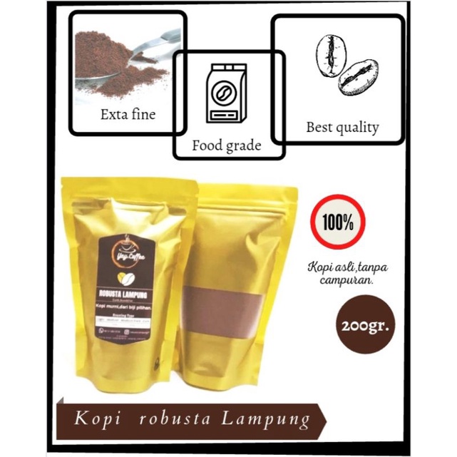 

Kopi Hitam | Kopi Murni|Robusta Lampung Barat Asli Tanpa Campuran