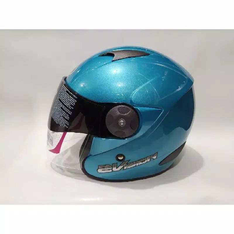 KYT HELM 2 VISION SOLID ICE BLUE HARGA TERMURAH