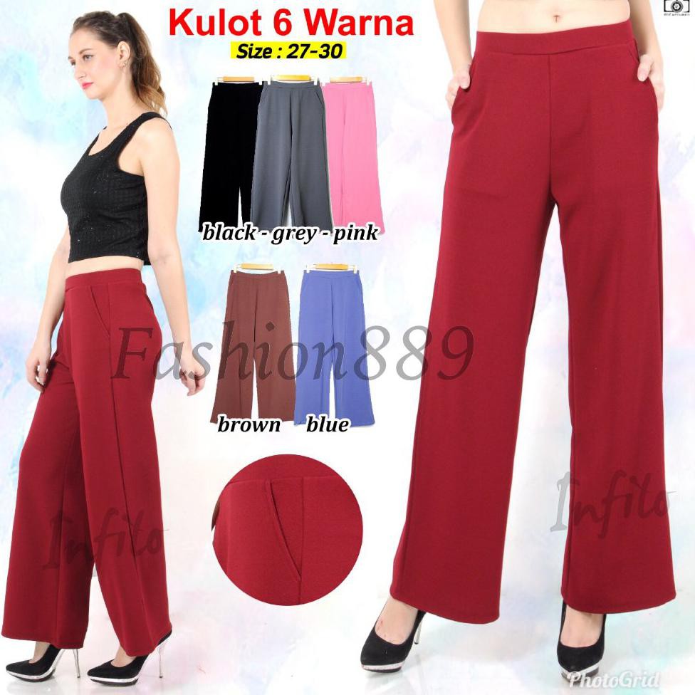 CELANA PANJANG KULOT MOTIF KULIT JERUK PREMIUM HIGH QUALITY