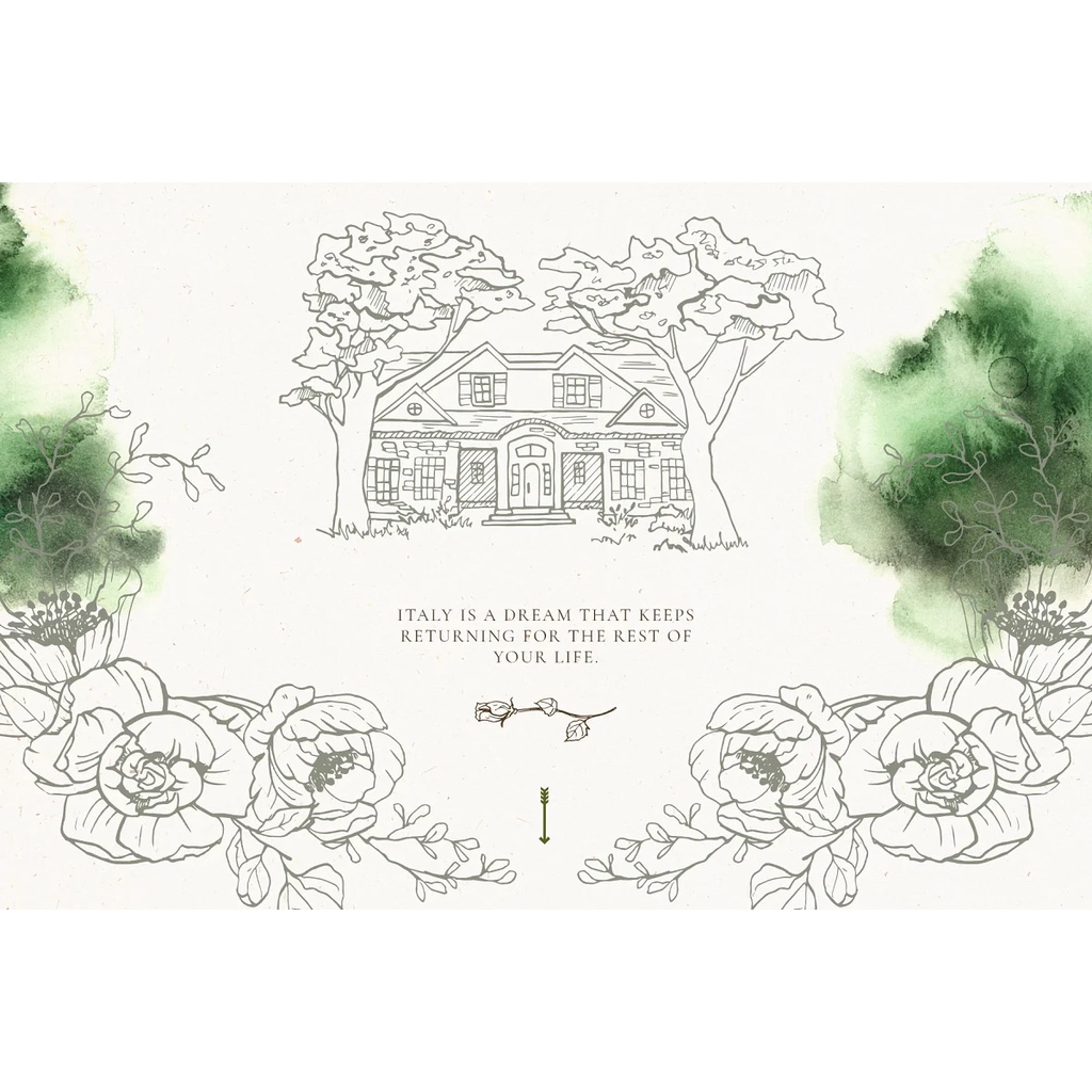 Vector Flowers Village Houses