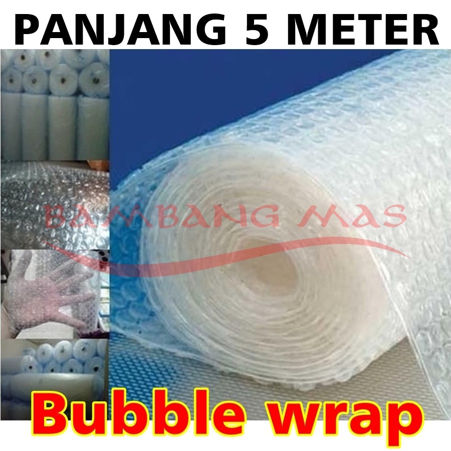 

TERLARIS Plastik bubble wrap gelembung 5 meter pelindung pengaman Barang