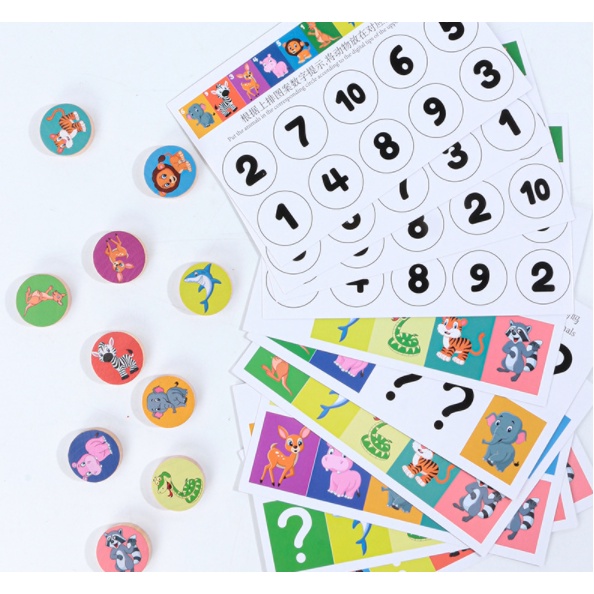Mainan Edukasi KABI ANIMAL LOGIC GAME / Mainan Edukatif Pairing Game Tema Animal / Animal Homing Pairing Game / Mainan Mencocokkan Gambar / Mainan Belajar Urutan Gambar / Wooden Toys Memory Game