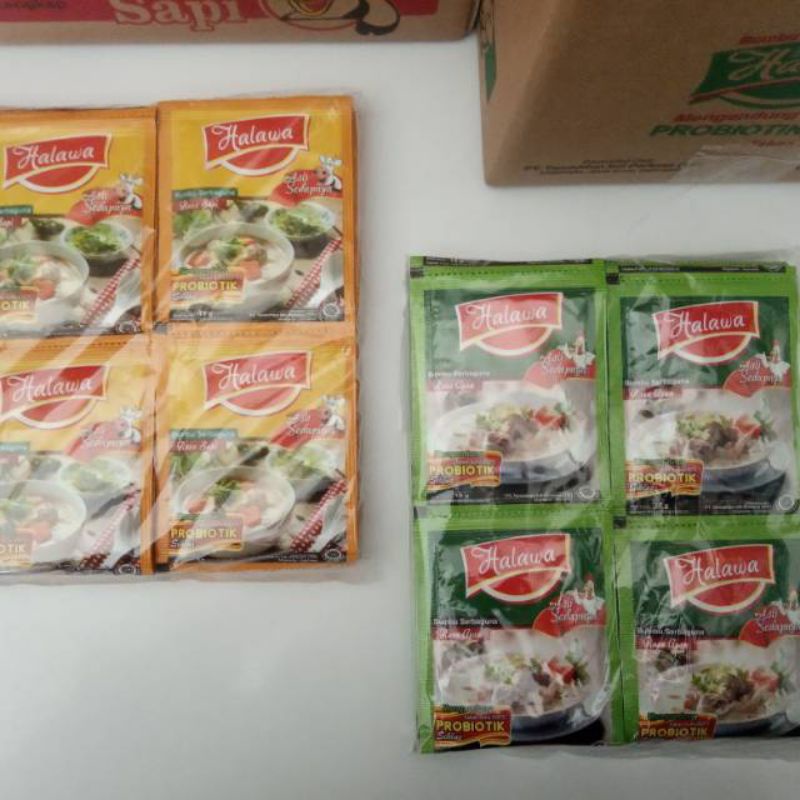 

HALAWA 1RENTENG ISI 12 SASET BUMBU NON MSG