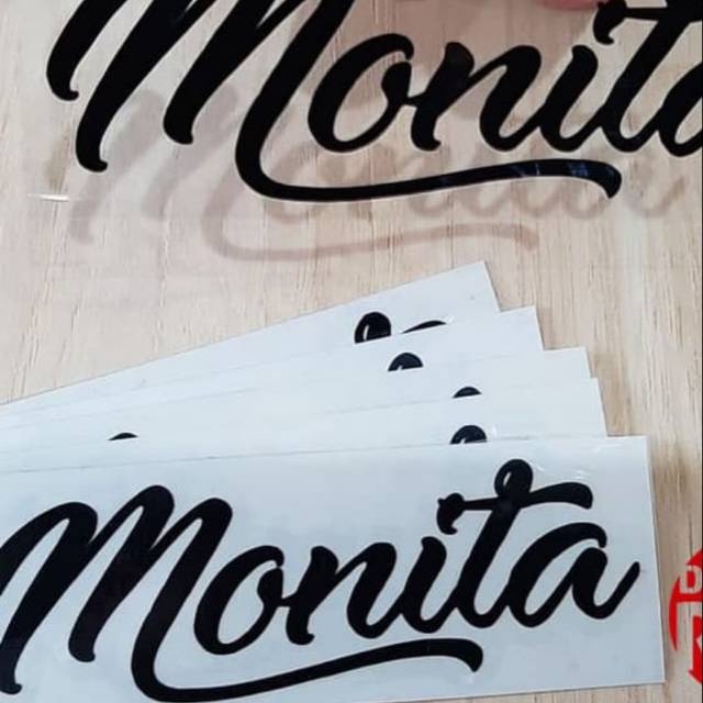 Sticker Cutting Nama UKURAN KECIL / Tulisan BEBAS CUSTOM STIKER HARTA TAHTA HOLOGRAM STICKER CUSTOM 