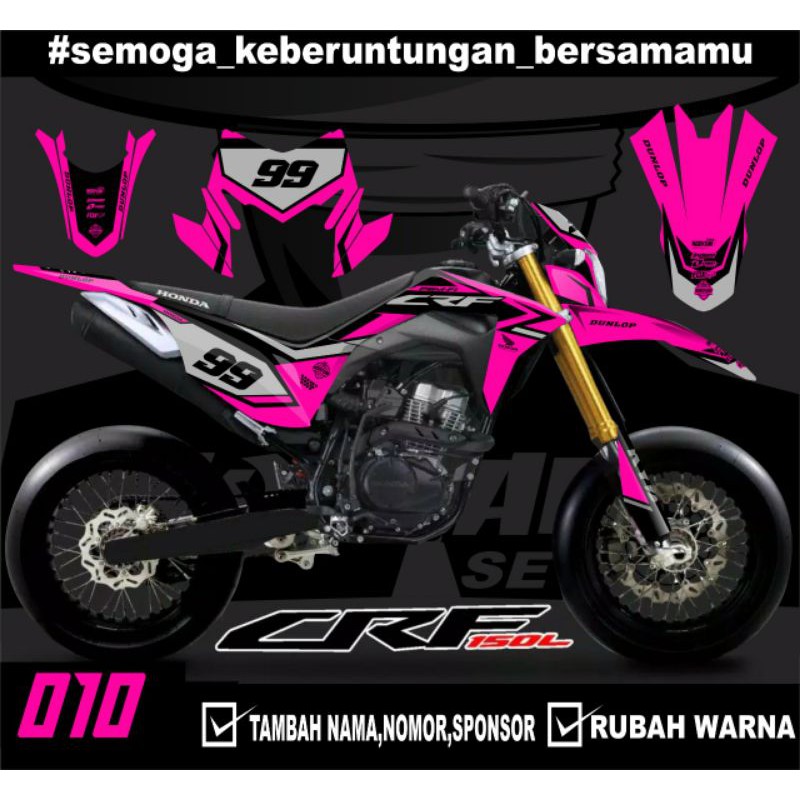 Sticker setiker stiker decal CRF 150 L (010) minimalis Fullbody-Dekal stiker Trail Supermoto