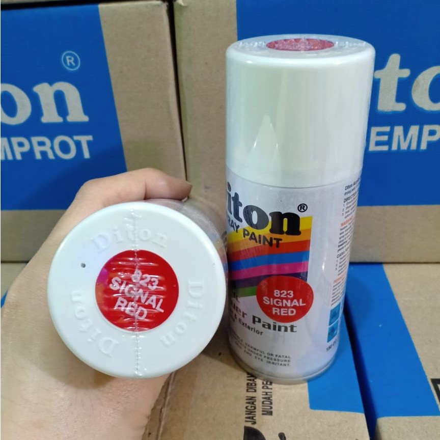 DITON Spray Paint Acrylic Lacquer Paint Pilox Cat Semprot - 823 Signal Red / Merah Cabe (150cc/Kecil)