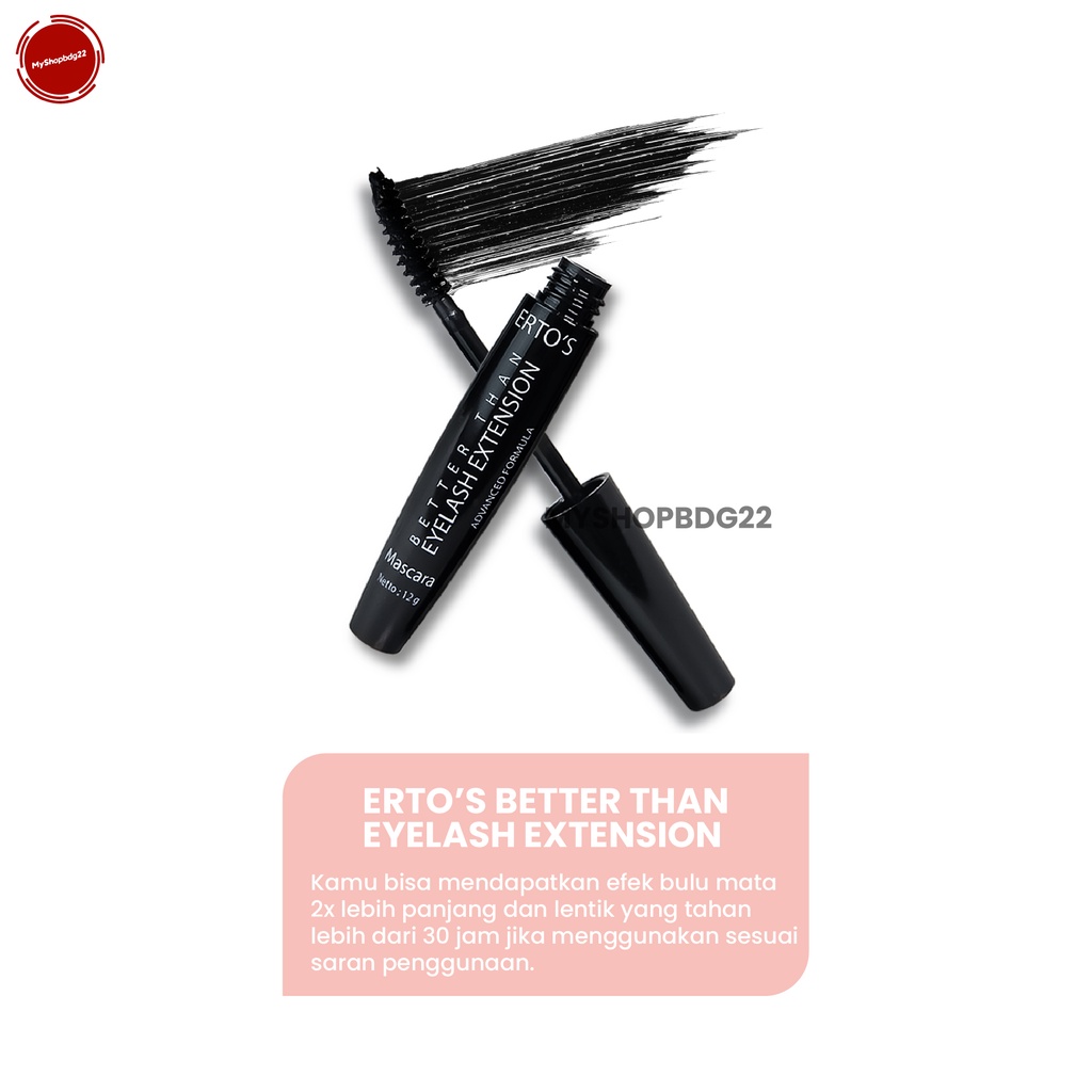 Ertos Better Than Eyelash Extention 12g Perlengkapan Kecantikan Make Up Mata By Myshopbdg22