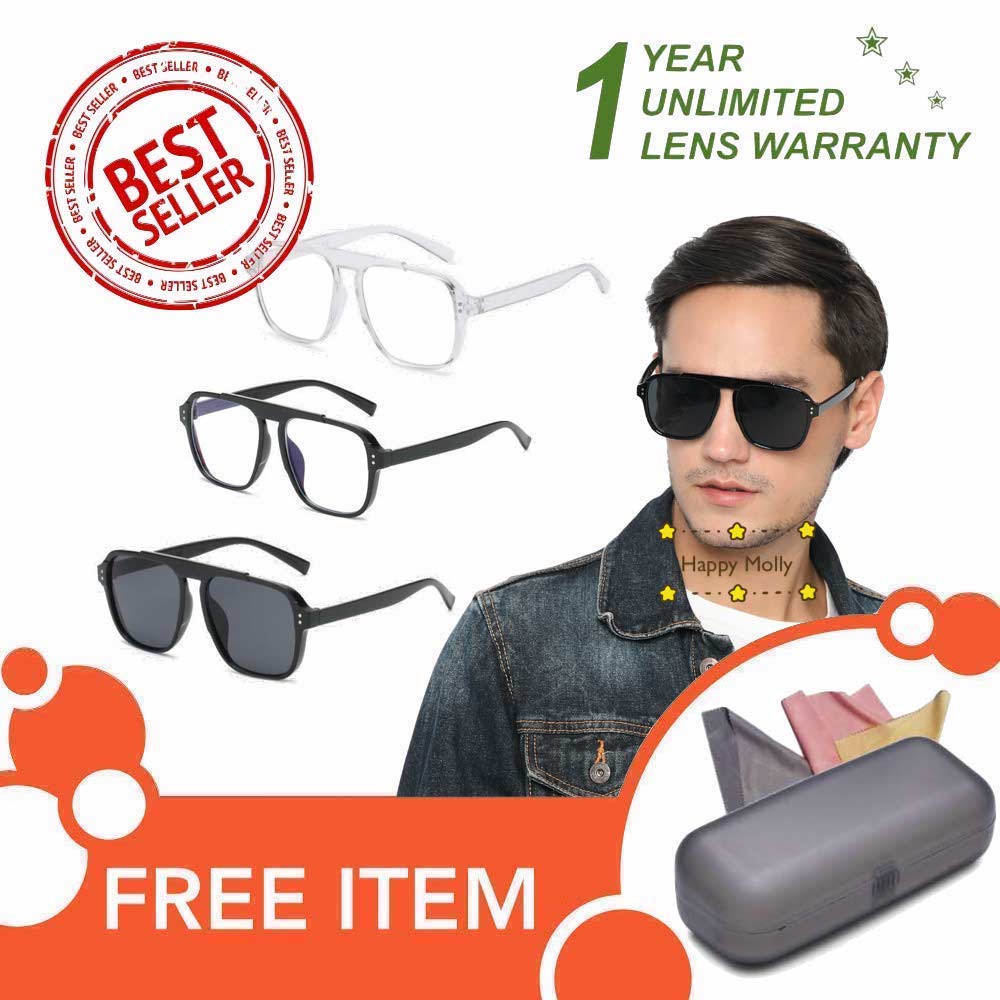 Kacamata UV400 Anti Radiasi Blue Ray Lens (Design Korea) Unisex - HM8036 ( Group ) FREE Kotak Kacamata