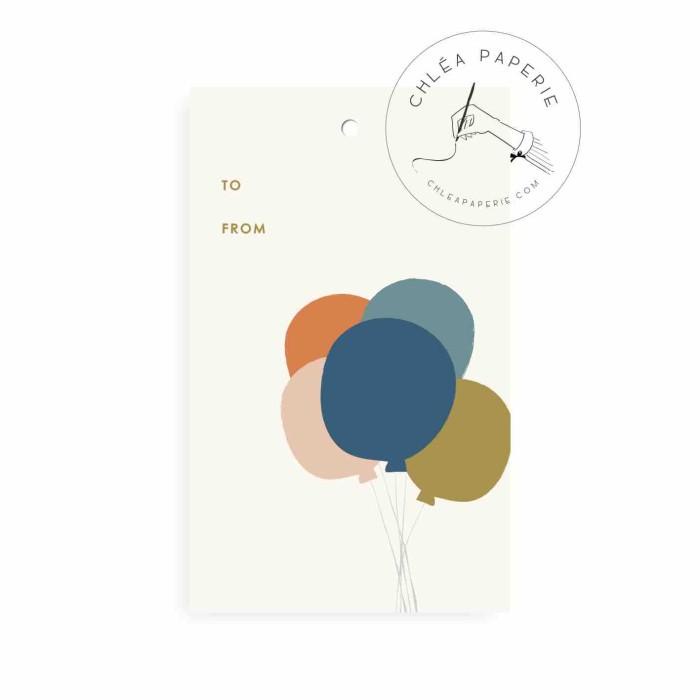 

Goodiebag Gift Tag / Balloons In Five / Hang Tag
