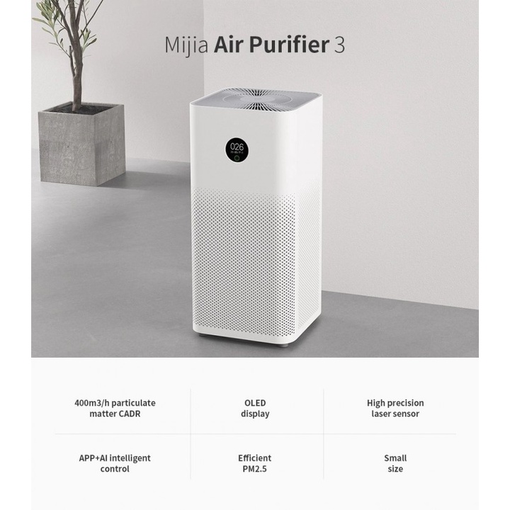 30 MIJIA Mi Air Purifier 3 - Penjernih dan Pembersih Udara - AC-M6-SC