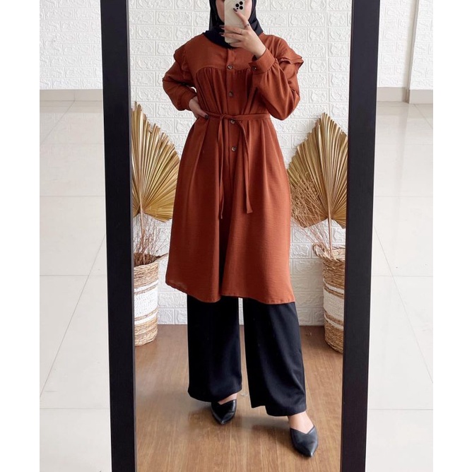 Twilla tunik / tunik polos / tunik rempel / Atasan tunik / Tunik terracota / tunik mustard /tunik du