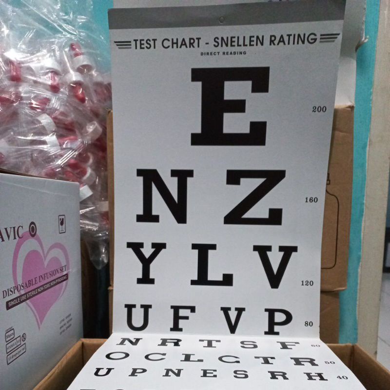 Snellen Chart / snellen / Alat test penglihatan / alat uji penglihatan