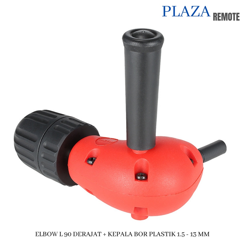 ADAPTOR SAMBUNGAN KEPALA BOR PLASTIK ELBOW SIKU CHUCK DRILL 90 DERAJAT 1.5 - 10 MM