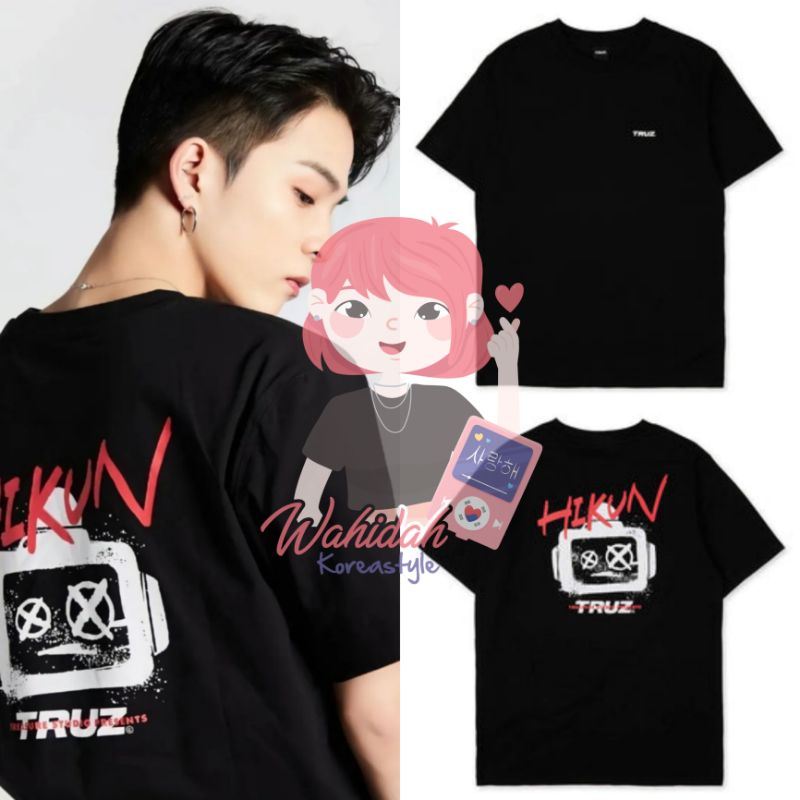 T-shirt Asahi Treasure "Truz Hikun" Baju Idol KPop Fashion