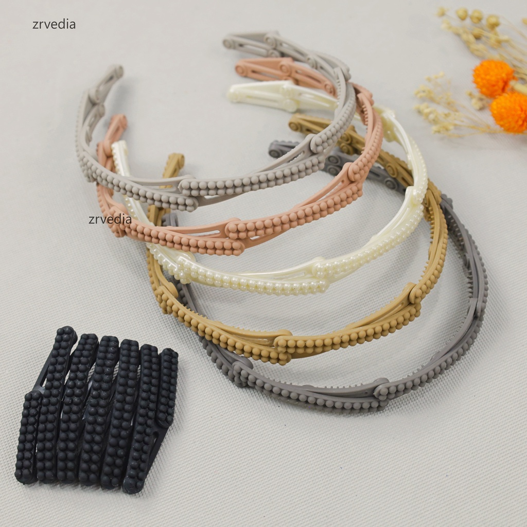 [BISA PILIH WARNA] Bando Lipat Fashion Korean / Bandana Magic Folded Elastis Polos Style Premium Perempuan ZR Vedia