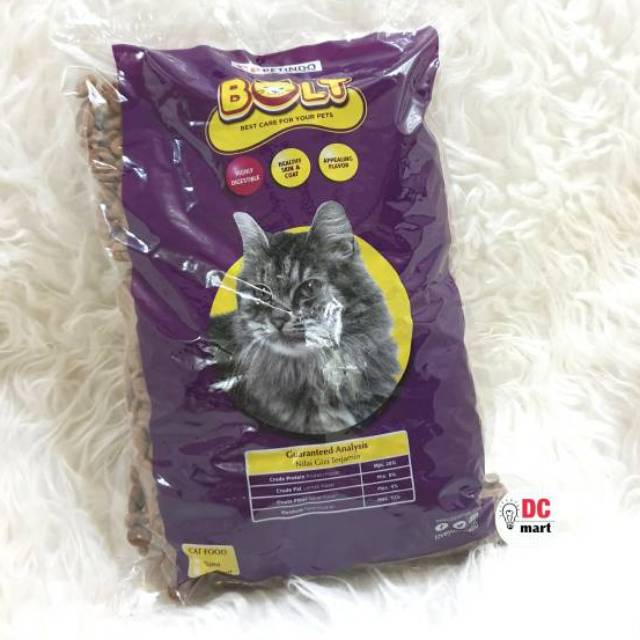 Bolt Makanan Kucing Cat Food Kemasan 800 gr / Makanan Kucing Kering