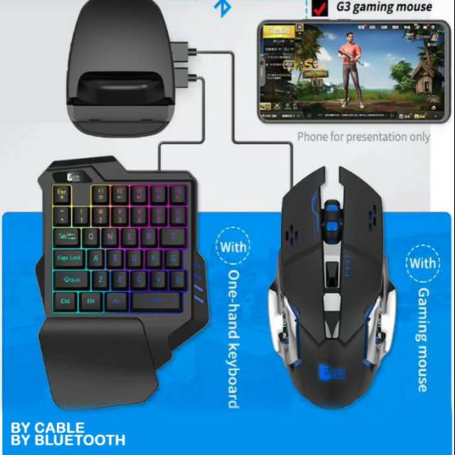 Mouse keyboard gaming mobile 3 in 1