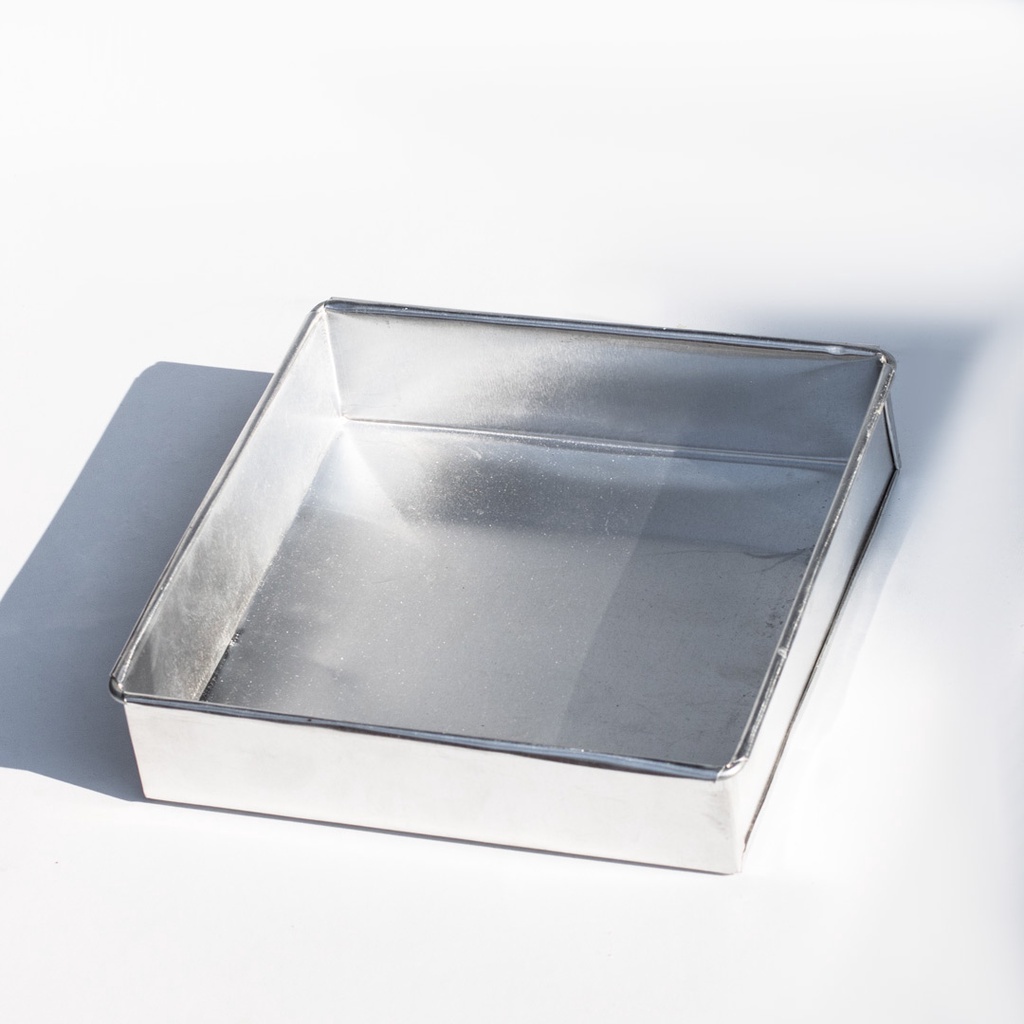 LOYANG KOTAK BAHAN ALUMUNIUM UKURAN 20X20X4 CM / LOYANG BROWNIES