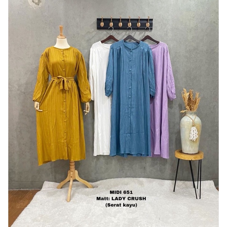 Gamis midi serat kayu