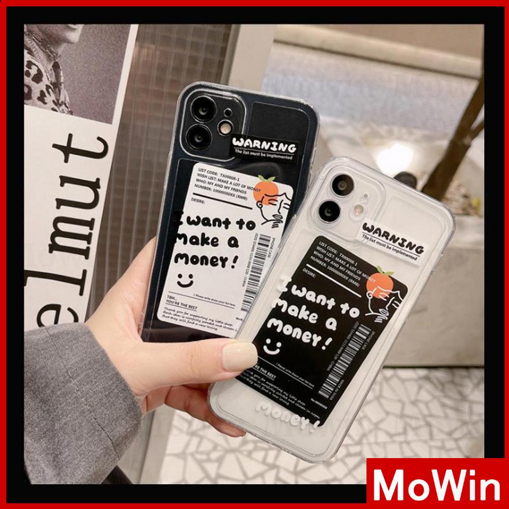 Casing Silikon Tpu Iphone 13 Pro Max 12 Pro Max 11 Pro Max Xr Xs Max 13 Pro 11 Pro Max Aksen Label Hitam Putih