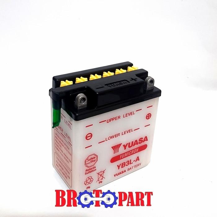 Aki Accu Motor Kawasaki Ninja R 150, Ninja SS 150 Yuasa YB3L A Basah