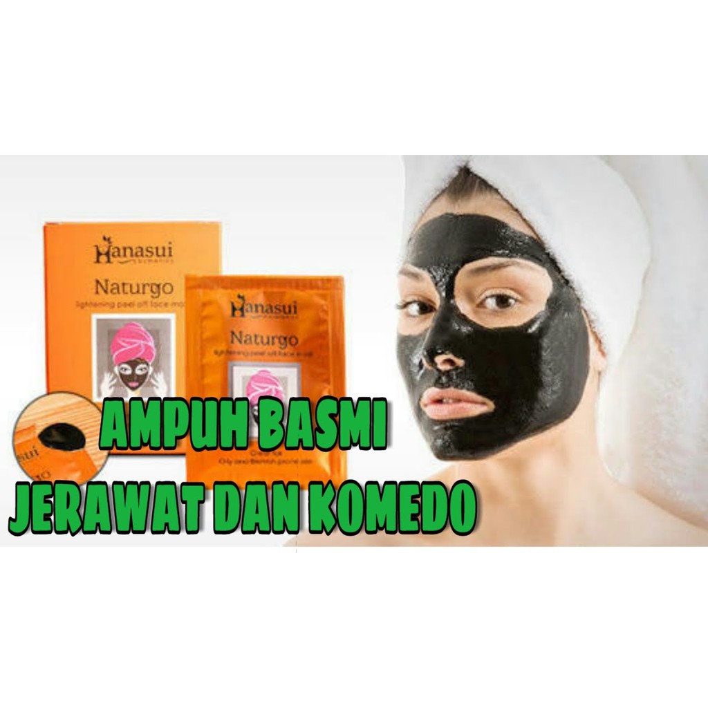 HANASUI Naturgo Peel Off Mask kemasan 1 BOX isi 10 sachet Masker Komedo Hanasui