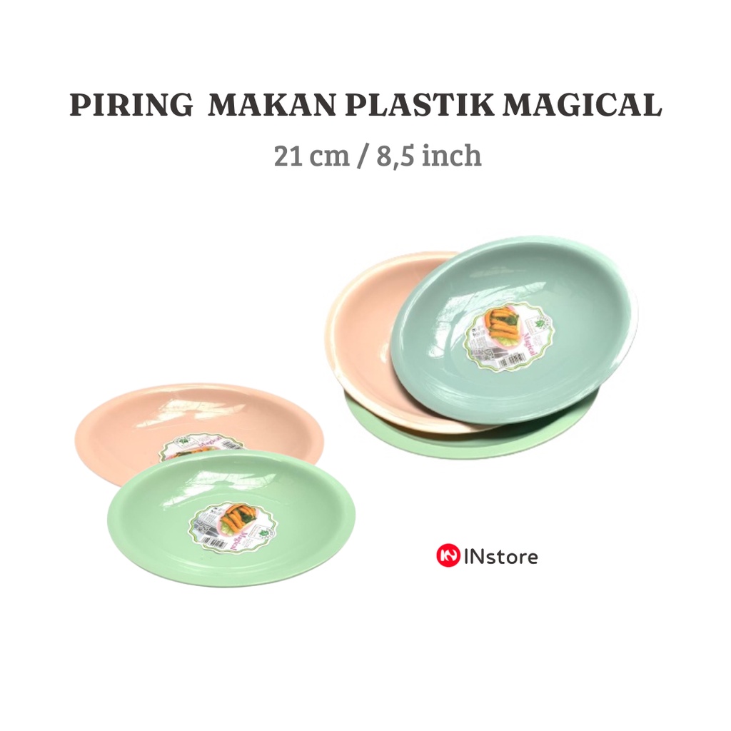 Piring Makan Plastik Magical Ukuran 21cm dan 23cm