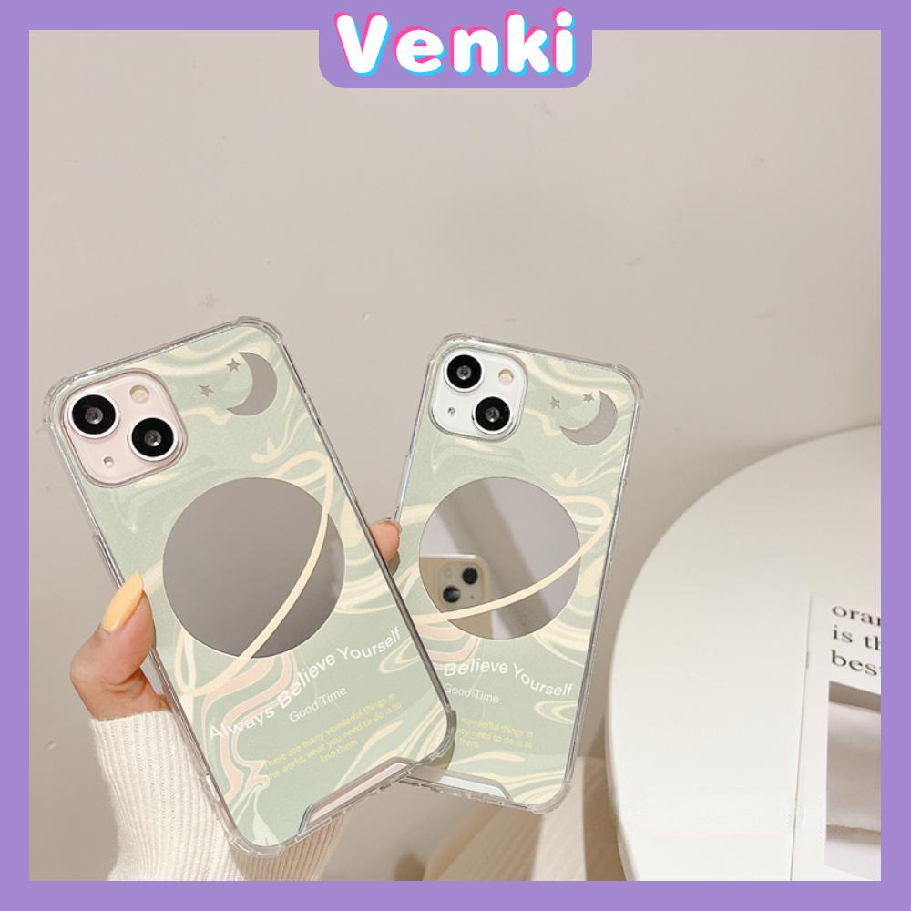 iPhone Case Acrylic Luxury Makeup Mirror Airbag Shockproof Protection Camera Moon Planet Cute Compatible For iPhone 11 iPhone 13 Pro Max iPhone 12 Pro Max iPhone 7 Plus iPhone xr