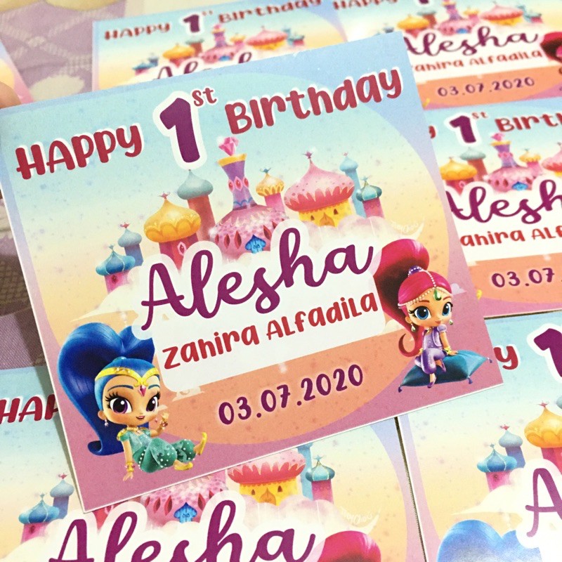 

STIKER ULANG TAHUN ANAK BIRTHDAY STICKER CUSTOM CUTTING SOUVENIR ULTAH