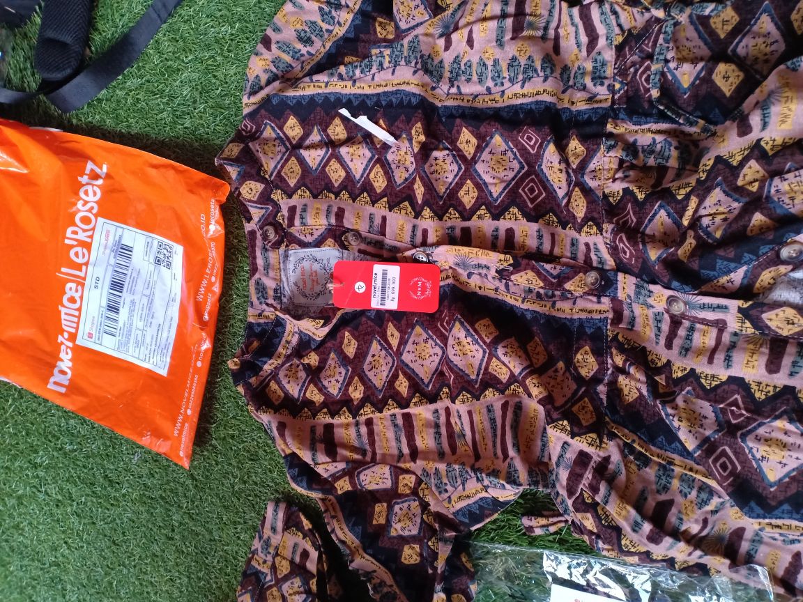 Lerosetz - Dress Wanita | Gamis Print Motif Batik Pinky