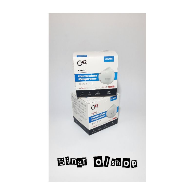 Masker KN95 G42 KN 95 Earloop putih 5ply  isi 20pcs