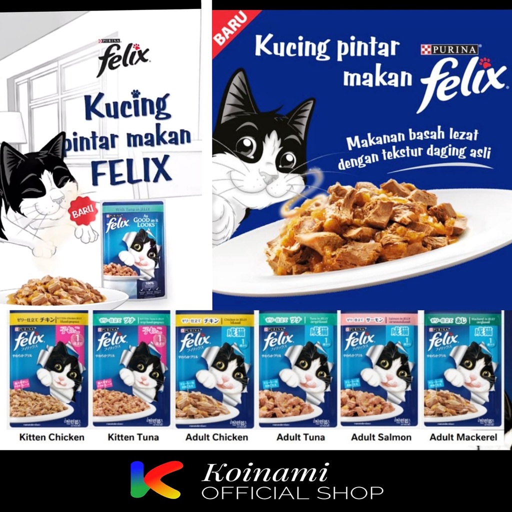 FELIX WET FOOD 85gr / Kitten / Adult / Purina