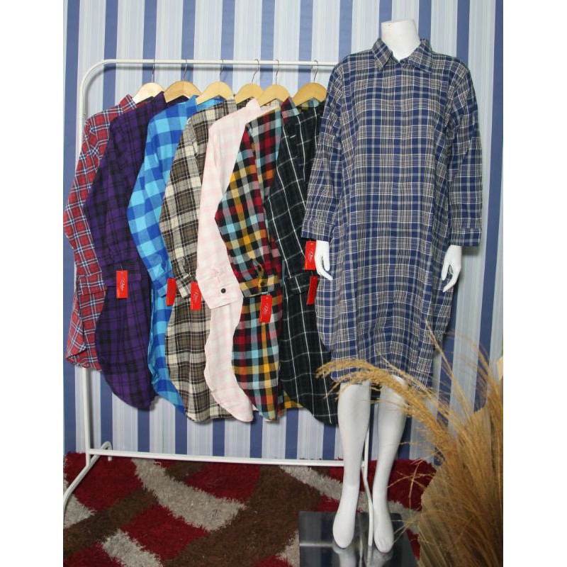 Tunik flanel kotak2