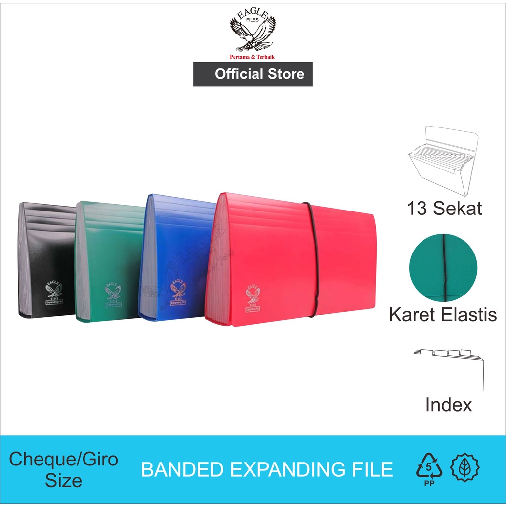 

Expanding File EAGLE Giro Tali Karet Elastis Map Harmonika 13 Sekat A6