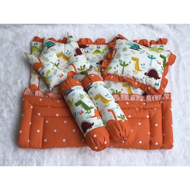 BEDCOVER BAYI SET BANTAL GULING BERCOVER/ SELIMUT BAYI / KASUR BAYI / ALAS TIDUR BAYI (LENGKAP)