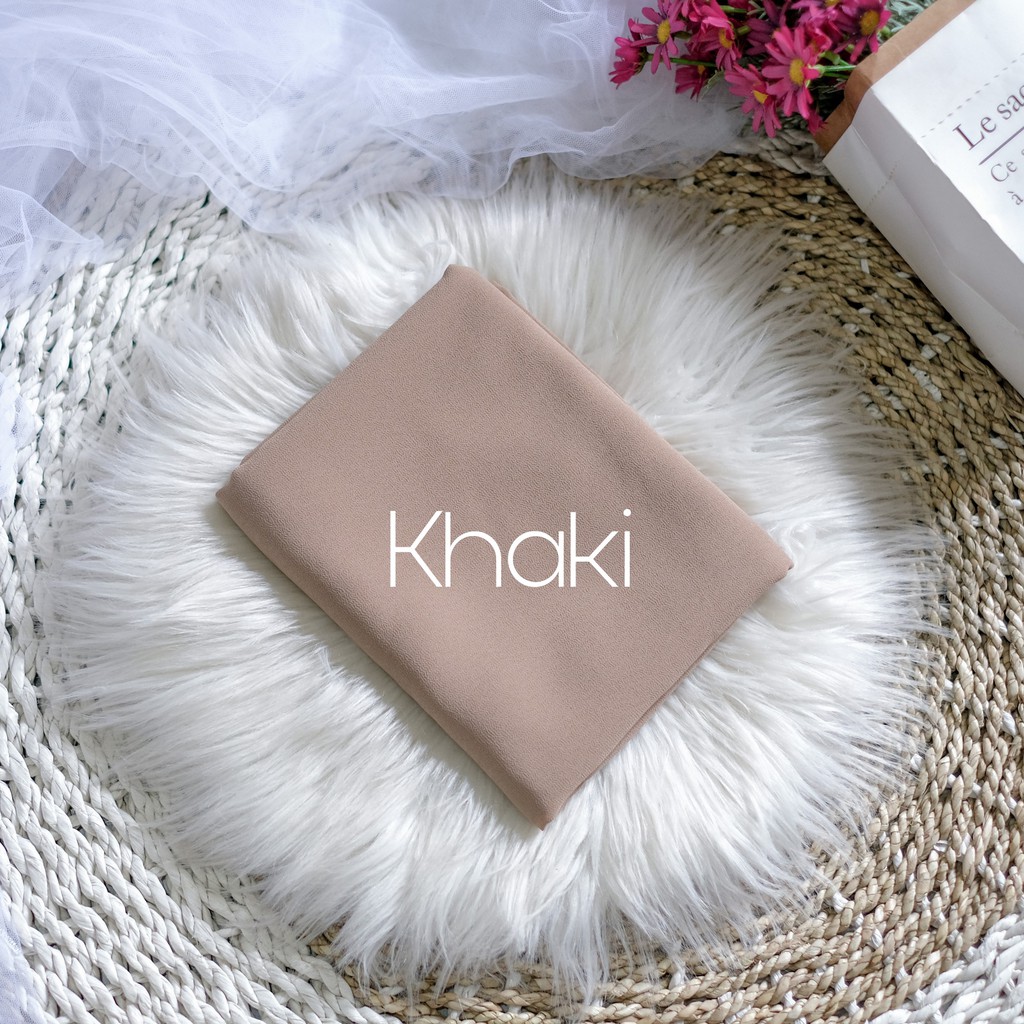 PASHMINA SQUARE CERUTY 180x75CM/PASHMINA BELLA SQUARE-KhakiSQUARE