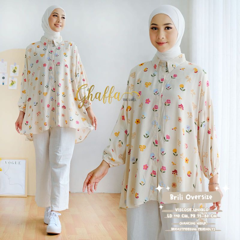 BRILI OVERSIZE BY GHAFFA THE LABEL (BLOUSE GHAFFA) Blouse oversize muslimah