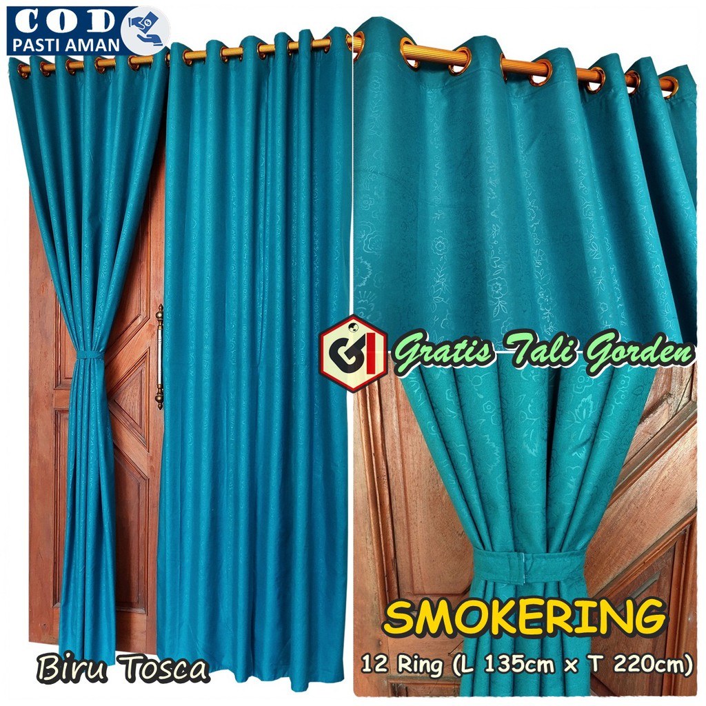  Gorden  Polos  Pintu Jendela  Murah Model  Smokering 12 Ring 