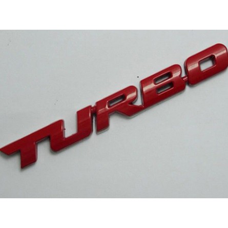 Emblem Mobil 3D Logo Turbo Sticker Aluminium