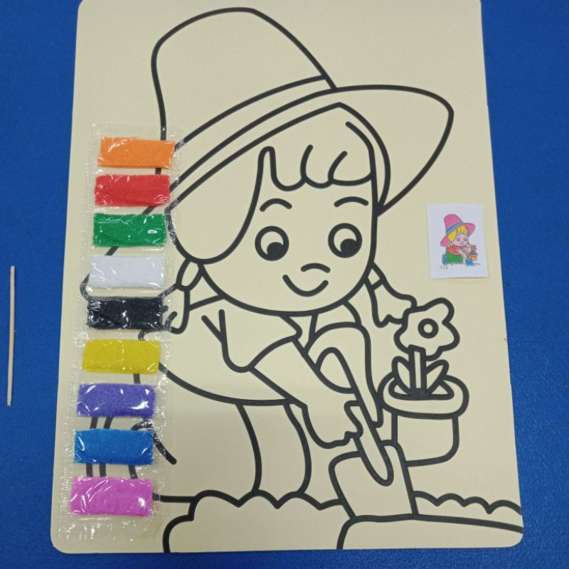 Mewarnai dengan Pasir Warna