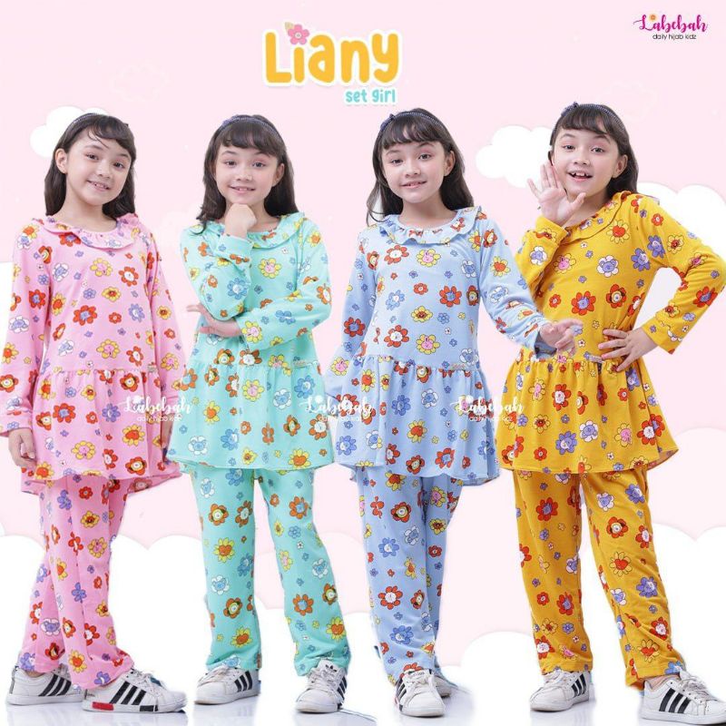 [ LIANY ] By Labebah liany labebah setelan anak home dress baju anak set celana baju tidur baju jala