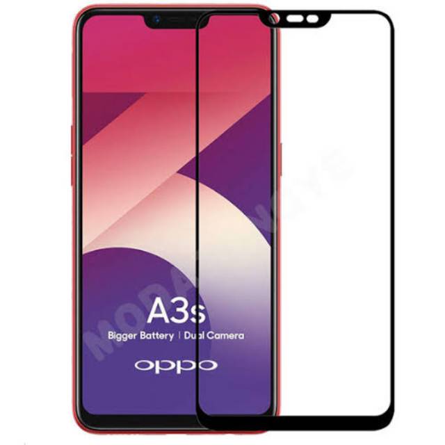 Anti Gores Oppo A3s Warna Hitam Shopee Indonesia
