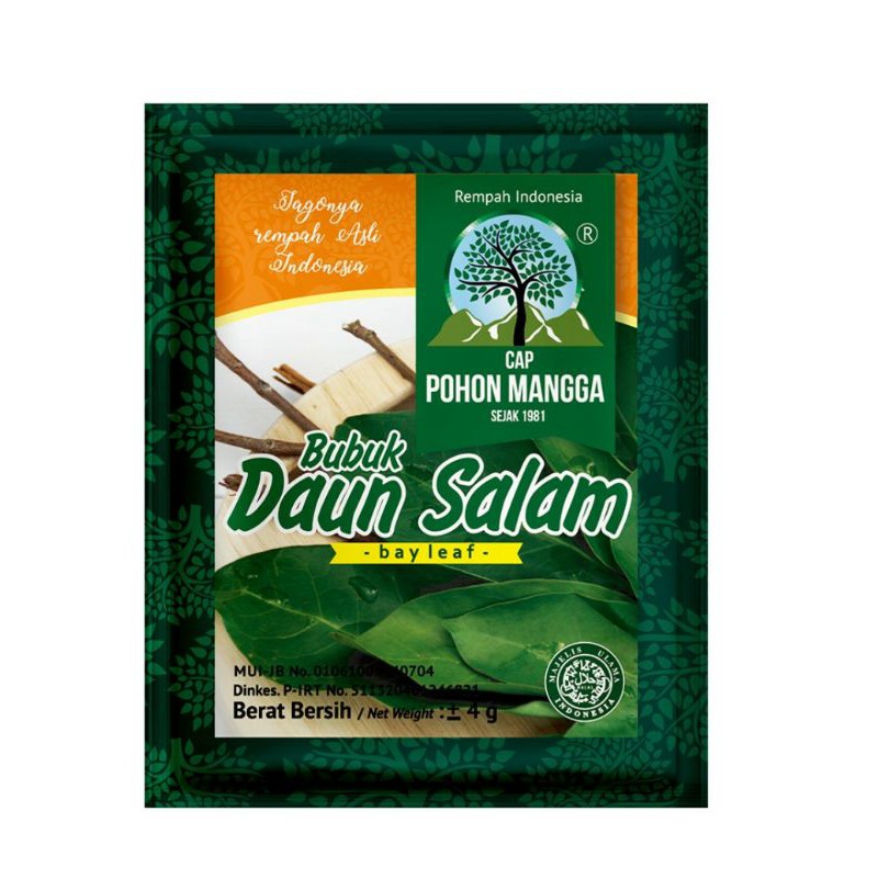 

Bumbu bubuk daun salam cap pohon mangga