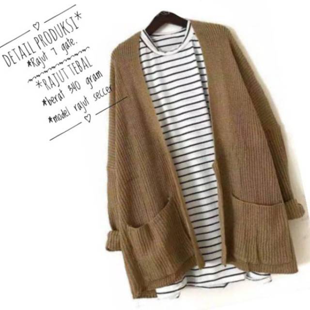 OVERSIZE LAVELLA PREMIUM CARDIGAN RAJUT TEBAL-2