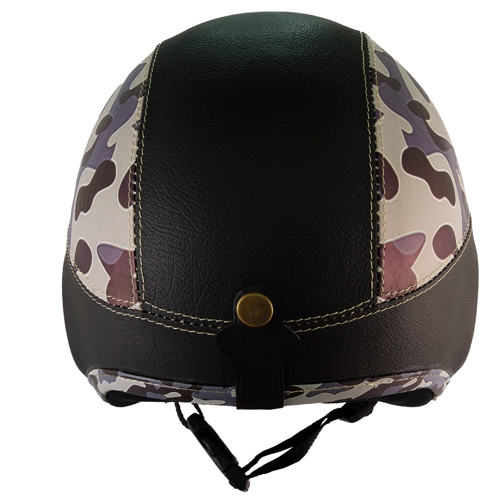 Helm Bogo Retro Anak Untuk Usia 2-6 Tahun Motif Army - Putih Hitam