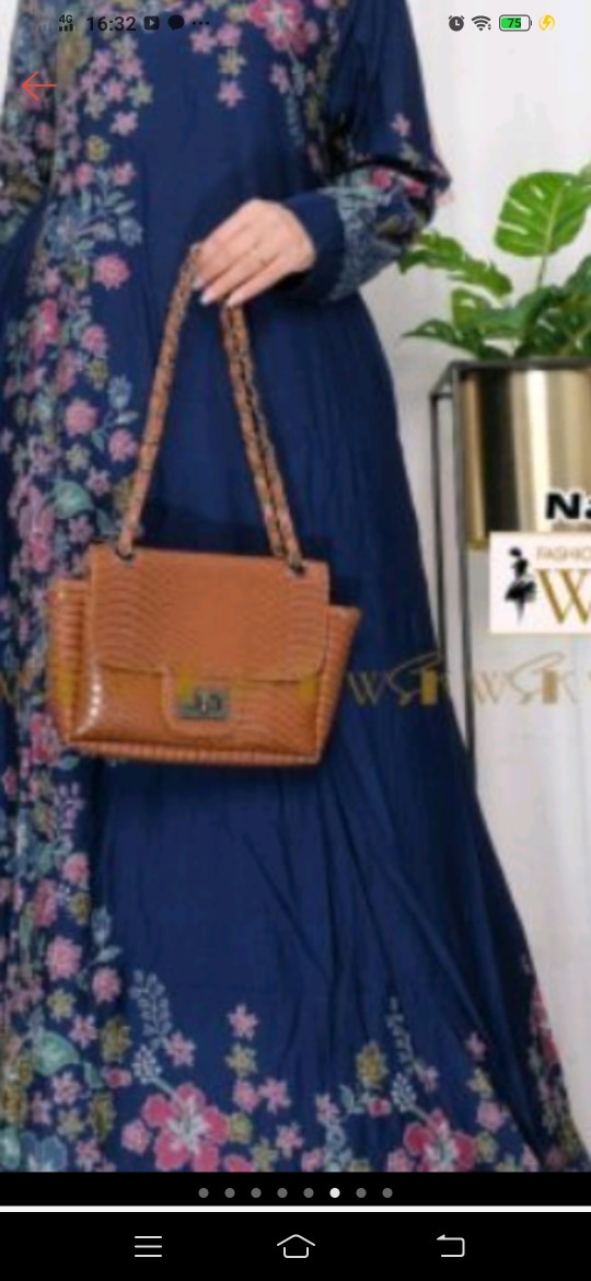 Hibiskus Gamis Wanita Terbaru Calvin Jeans Maxi Batik Standart Ld 95-110 Jumbo Ld 100-130 Ori By Wsk