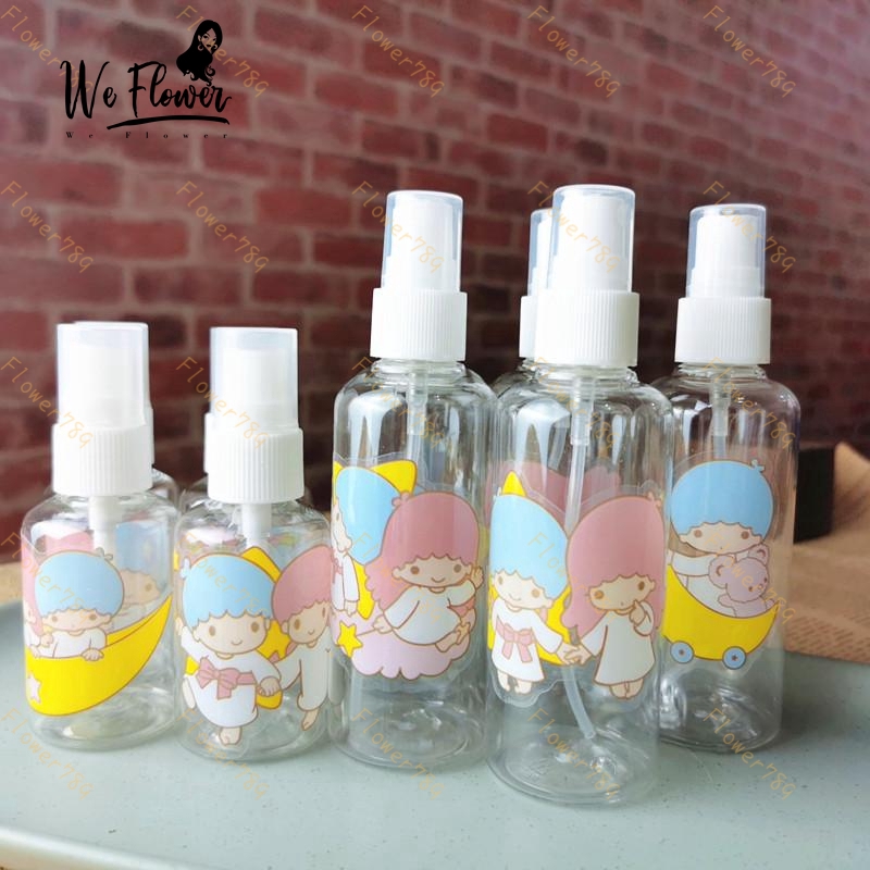 (We) Sumikko Snoppy Stitch Botol Spray Kosong Bahan Plastik Kapasitas 50ml/100ml Portabel