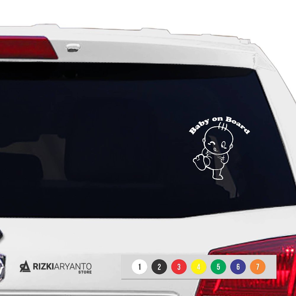Stiker Kaca Mobil Baby On Board Kick Sticker